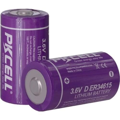 4Pcs 34615 ER34615 Batteria 3.6V 19000mah D Size LiSOCl2 19A Battery for electricity meter, gas meter