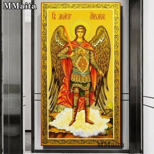 Diamond Mosaic Michael Archangel 5D Diy Diamond Painting Embroidery Art Full Kit Religious Oleg Olegov Cross Stitch Gift GG5693