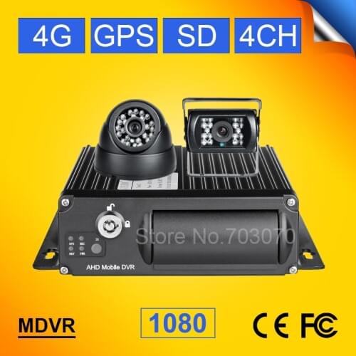 Car Camera Dvr Recorder Kits 4G +GPS Function AHD Mobile Dvr Real Time PC/Phone Remote Monitoring I/O Alarm