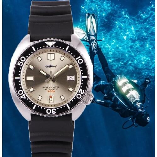 HEIMDALLR Diver Watch Automatic NH35A Sapphire Crystal Mens Watch Fashion Mechanical Watches Sharkey Wristwatches C3 Luminous