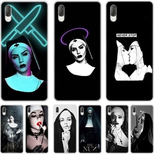 Sister nun Hard Case For Sony Xperia L1 L2 L3 X XA XA1 XA2 Ultra E5 XZ XZ1 XZ2 Compact XZ3 M4 Aqua Z3 Z5 Premium Fashion Cover