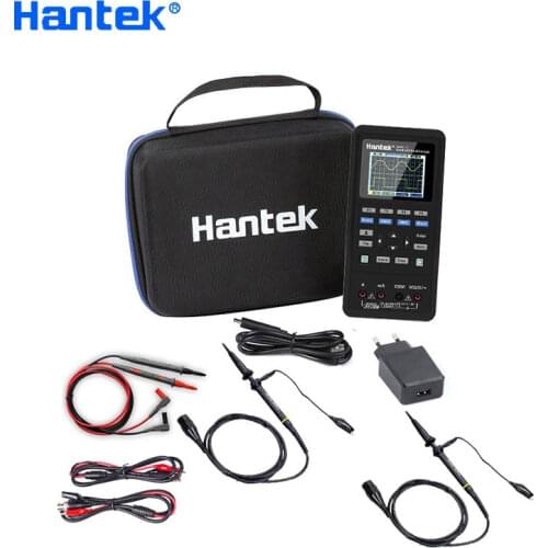 Hantek 3in1 Digital Oscilloscope+Waveform Generator+Multimeter USB 2 Channels 40mhz 70mhz LCD Testes Meter Tools with 2pcs Probe