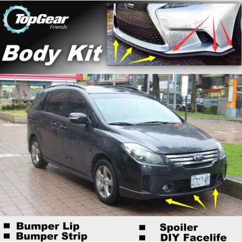 Bumper Lip Deflector Lips For Ford i-Max iMax i Max Front Spoiler Skirt For TopGear Fans Car View Tuning / Body Kit / Strip