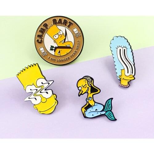 Cartoon Anime Character Happy Family Enamel Brooch Alloy Badge Cowboy Clothes Bag Pin Cute Sweet Woman Jewelry Gift For Friends