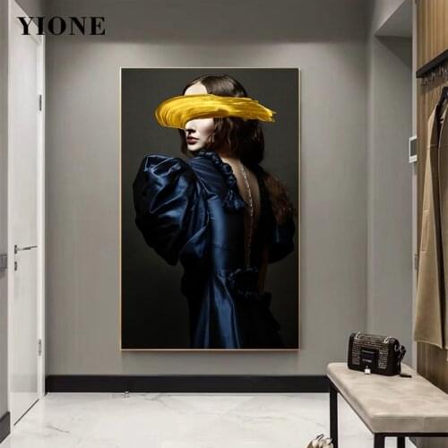 Modern Woman Art Picture Canvas Painting Custom Abstract Graffiti Figure Wall Posters and Prints Living Room Bedroom Decoration