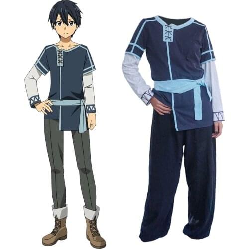 Anime SAO 3 Sword Art Online Alicization Cosplay Kirito Costume Kazuto Kirigaya Party Halloween Uniforms Daily Suit
