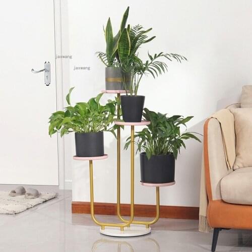 Wrought Iron Bedroom Flower Stands Living Room Floor-standing Multi-layer Plant Shelf Simple Home Indoor Balcony Flower Pot Rack