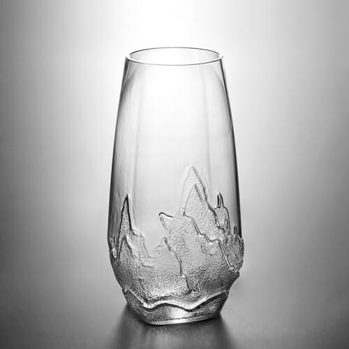 Creative glass transparent single bubble cups home green tea drinking cups flower cups drink milk juice cups