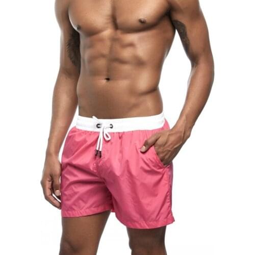 Summer Quick Dry Pocket splice Running Shorts Men Swimsuit Man Swimwear Mens Short Pants Surf Joggers Sport Gym Beach Wear Mans