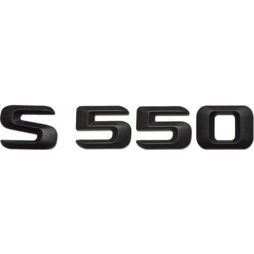 Matt Black " S 550 " Car Trunk Rear Letters Words Badge Emblem Letter Sticker for Mercedes Benz S Class S550