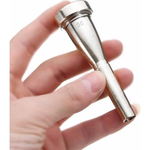 3C Trumpet Mouthpiece Brass Wind Instrument Tool Accessories Silver/ Gold(Optional)