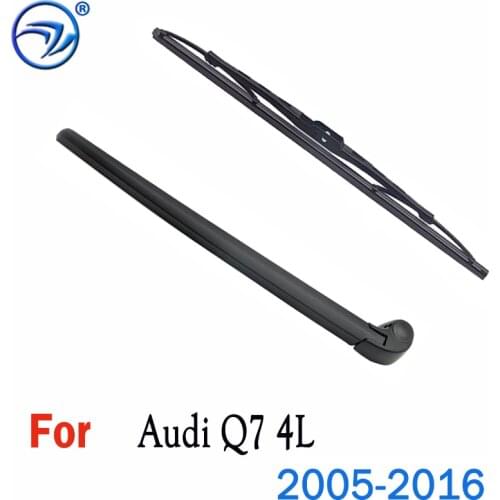 Wiper 14" Rear Wiper Blade & Arm Set Kit For Audi Q7 4L 2005-2016 Windshield Windscreen Rear Window