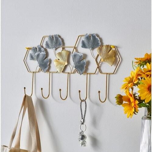 Wall Hooks for Home Key Holder Leaf Model Home Decoration Accessories for Living Room Bathroom Accessories Wall Hook Hangers