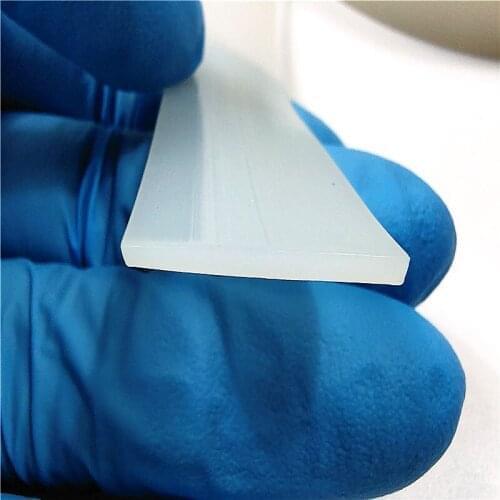 Length 1M to 10M White color solid square silicone strip square white silicone sealing strip white rubber sealing strip