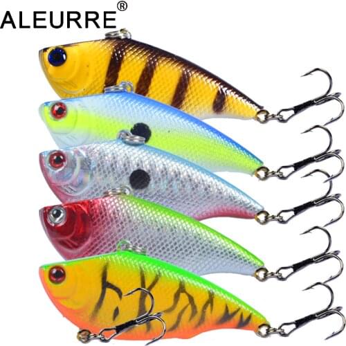 5.5cm 7g Rattlin VIB Lure Hard Sinking Baits 3D Eyes Wobbler Crankbait Vibrating Artificial Bait Noise Fishing Lure pesca