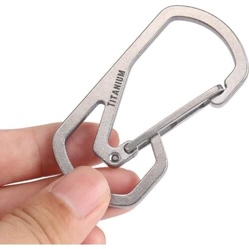 Rover Camel Titanium Carabiner Key Chain Holder Ring for Hiking Camp Mountaineering Hook Quick Release