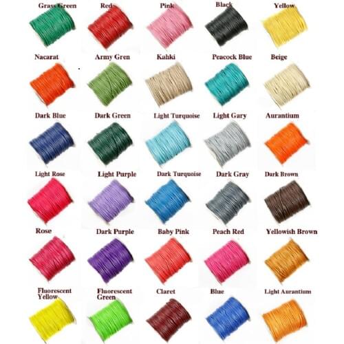 Hot Sale 10 meters 1.5MM Waxed Thread Cotton Cord String Strap Wholesale For DIY Necklace Rope Bead Fit Bracelet