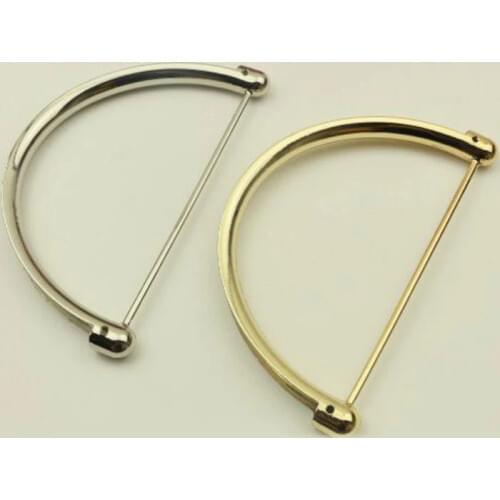 2PCS DIY Replacement Metal Purse Frame Ring Kiss Clasp Handle For Bag Craft Bag Making Sew