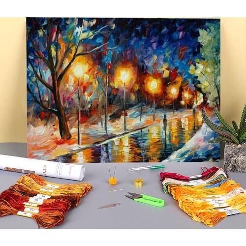 False Hopes Printed Fabric 11CT Cross Stitch DIY Embroidery Kit DMC Threads work Handicraft Sewing Hobby Different Counted