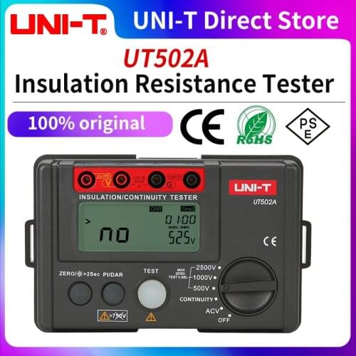 UNI-T UT502A insulation resistance tester voltage 2500V test continuity tester with LCD backlight