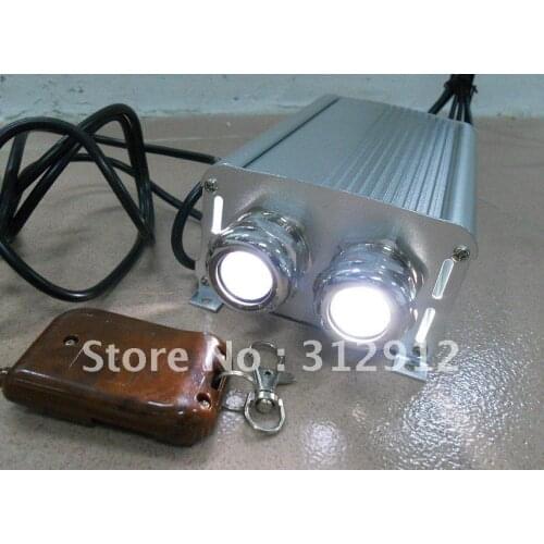 WHITE TWINKLE 18W(9*2W) DMX LED optical fiber engine,wth remote,AC90-260V input