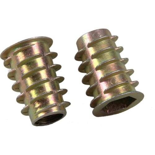 165Pcs M4/M5/M6/M8 Zinc Alloy High Strength Insert Nuts Furniture Hexagon Thread Insert Screw Nuts Tools Fasteners Hardware