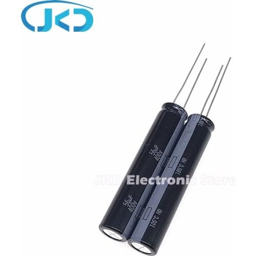 10pcs 56uF 400V Panasonic 10*50mm 400V56uF Aluminum Electrolytic Capacitor 400v56uf 10X50mm