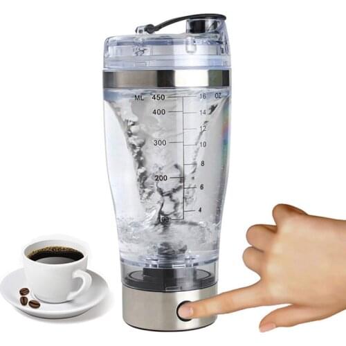 450ML Portable Sports Mixing Water Bottle Vortex Tornado Free Kitchen Stirring Electric Automatic Protein Vibrator Cup In stock