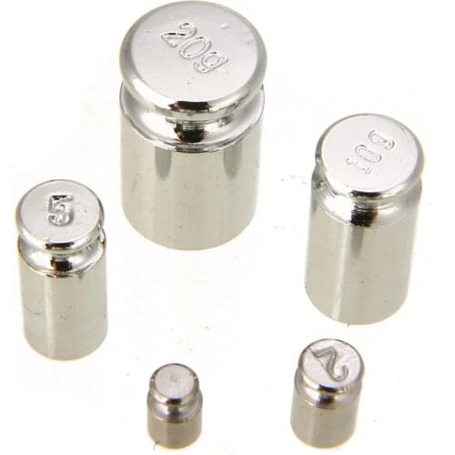 5pcs/set Chrome Scale Weights Set Precision Calibration Set 1g 2g 5g 10g 20g Grams For Digital Scale Balance