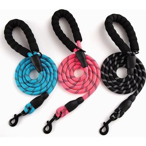 50 pieces dog leash running walk train for large small cat pets Leashes dogs leash rope nylon Tenacity 6 colors