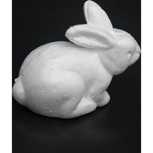 6pcs/16*12*6cm,Artificial Foam Solid Rabbit,Styrofoam Ornament DIY Wedding Party home Decoration,Kindergarten painted props