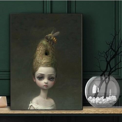 Childish strange dark world wall art canvas poster print wall painting print home bedroom decoration artwork picture (no frame)