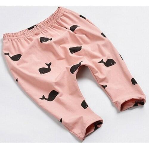 Newborn Pants Cartoon Four Seasons Baby 100%Cotton Soft Girl Pants Baby Boy Trousers Pants 0-24M