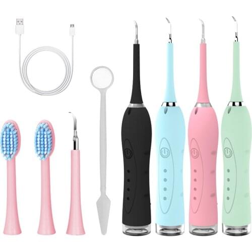 Electric Calculus Remover Teeth Whitening Cleaning Dental Tartar Scraper Tooth Polisher Stain Eraser High Frequency Vibration