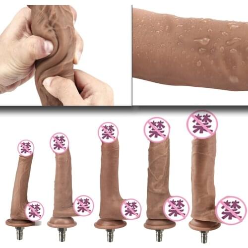 High-end liquid silicone skin affinity penis Sex Machine Attachment Dildo Suction Cup Sex Love Machine For Women Sex Products