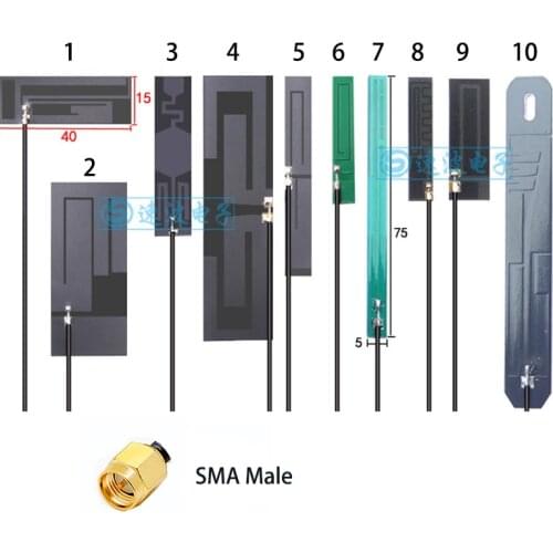 GSM 2G 3G LTE 4G GPRS WCDMA NB-iot full band internal FPC PCB antenna SMA male connector RG1.13 13cm cable