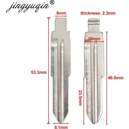 Jingyuqin 15pcs/lot #07 Right Uncut Flip Remote Car Key Blade for Mitsubishi ASX GRANDIS Outlander LANCER Suzuki Key Blank 07