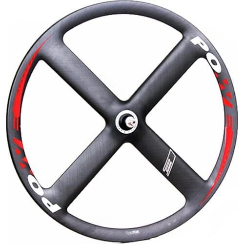 Powerelease 700C 4 spoke carbon wheel road tubular clincher bicycle 4-spork rims wheels track fixed gear wheelset TT bike