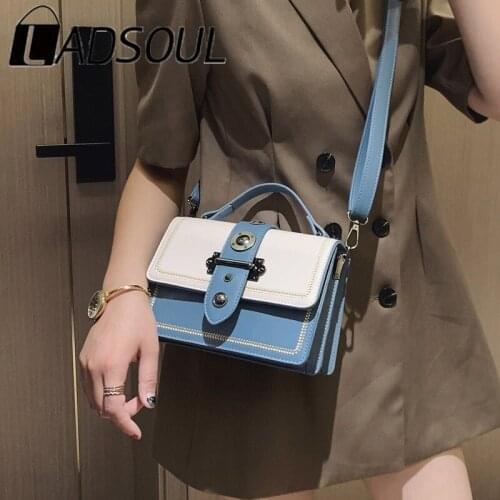 LADSOUL Korean Elegant Female Casual Messenger Bag High Quality PU Leather Handbag Fashion Shoulder Bags For Women Bolso Mujer