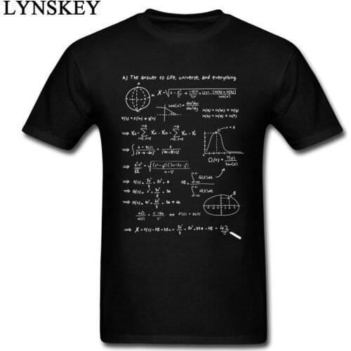 Math Problems T-Shirt The Answer To Life,Universe,And Everything !Equation!College T Shirt High Quality Streetwear Tee-Shirt Man