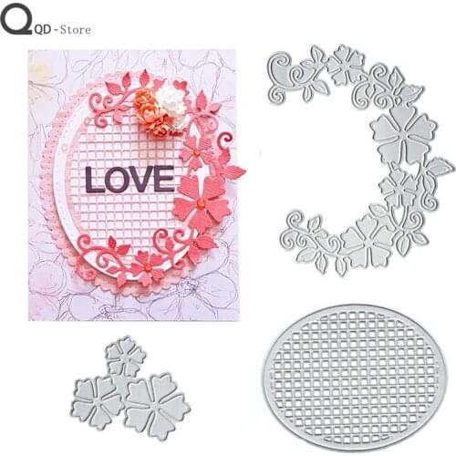 Grid Flower Metal Cutting Dies for Scrapbooking Mold Cut Stencil Handmade Tools DIY Card Make Mould Model Craft Decoration New