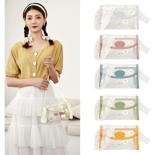 Fashion Women Print Transparent Jelly Tote Bag Handbag Shoulder Pouch Shoulder bag new personality mobile phone bag