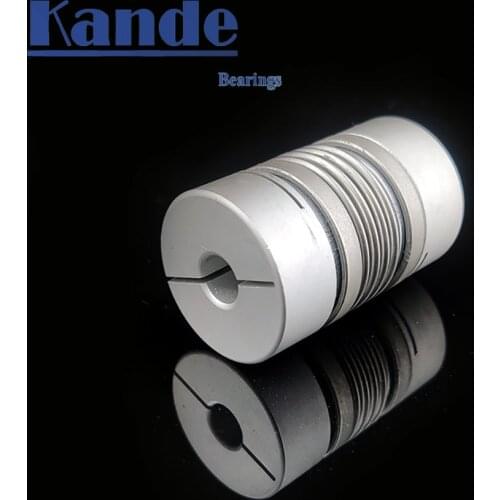 Kande Bearings 1pc Corrugated coupling D25L37 4/5/6/6.35/8/9/9.525/10/12mm CNC Aluminium Alloy For Stepper Motor 3D Printer