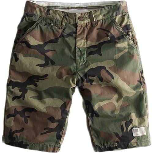 Fashion Camouflage Shorts Men Cotton Shorts Military Style Patchwork Casual Boardshorts Summer Man Clothing