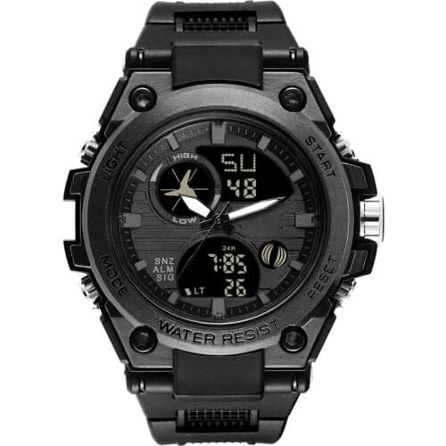 Mens LED Multifunction Waterproof Wristwatch Luminous Plastic Digital Watch ND998