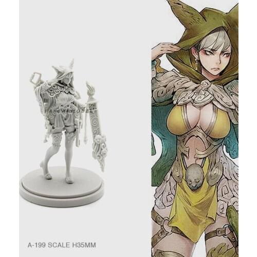 35MM Resin model kits figure beauty colorless and self-assembled A-199