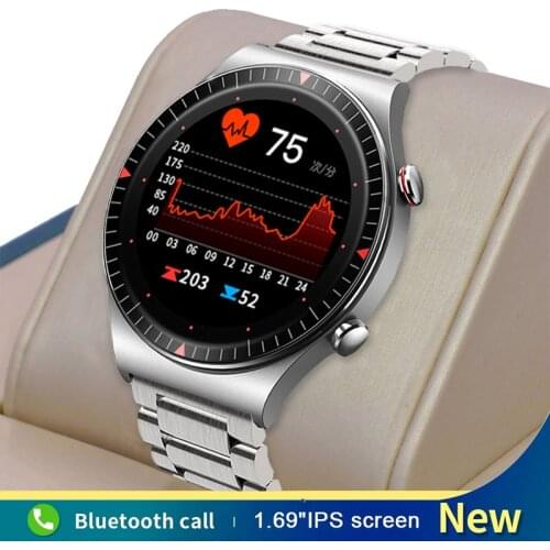New Steel Luxury Smart Watch Men Bluetooth Call Music Control Women Heart Rate Sleep Monitor Sport Smartwatch For IOS Android