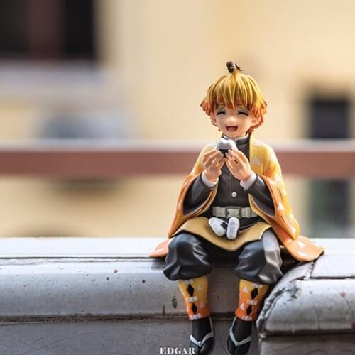 Original Anime Demon Slayer Kamado Tanjirou Zenitsu Lid Cup Noodles Action Figure Cartoon Character Model Toy Doll Decoration