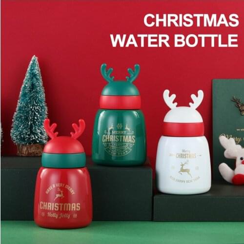 Christmas thermos water bottles stainless steel tumbler coffee milk tea mug insulated cup Sport travel Creativity Water Bottles