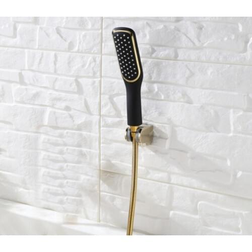 Toilet Gold and black Hand held Shower Shattaf Spray Douche kit Jet & abs Golden Holder & 1.5m Hose BD458